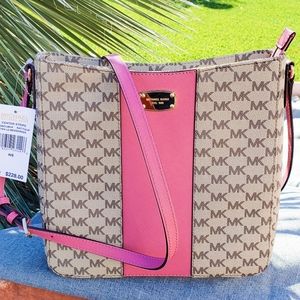 NEW Michael Kors Bag - Tan and Pink
